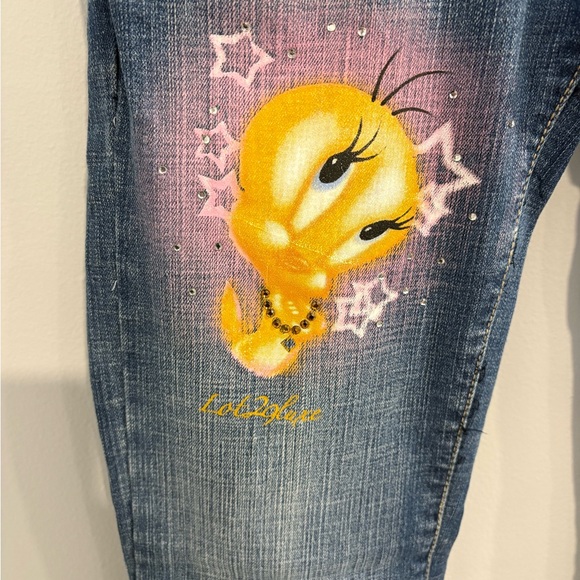 Vintage Lot29luxe Trendy Looney Tunes Tweety Blue Jean Accent - Picture 3 of 16